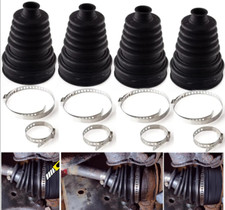 4pcs Universal Black Drive Shaft Cv Joint Boot Kit Constant Velocity Dust Cover