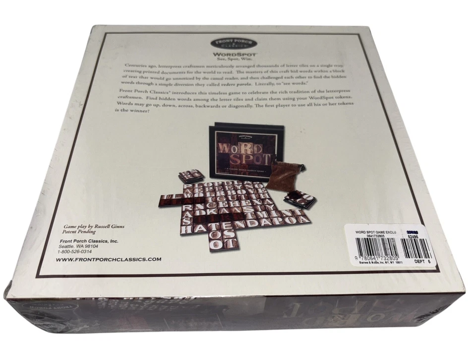 WordSpot: A Classic Word Search/Find/Spot Game Barnes Noble Exclusive NEW/SEALED - Image 4 of 4
