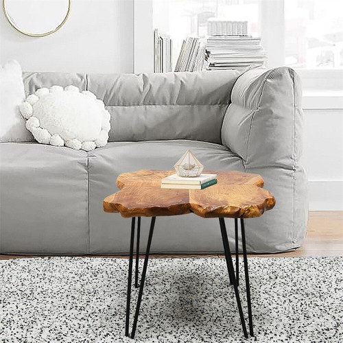 Greenage Rustic Cedar Root Live Edge Coffee Table with Hairpin Legs Heavy Thick - Picture 45 of 59