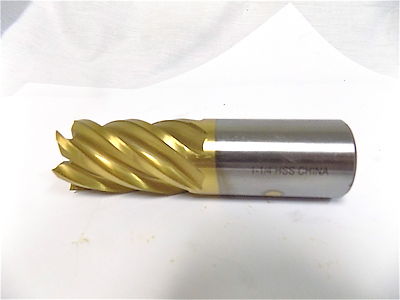 Preco Tools 712-3124 1-1/4'' Single End Mill Tin Coated 1-1/4'' Shank 4-1/2'' Oal