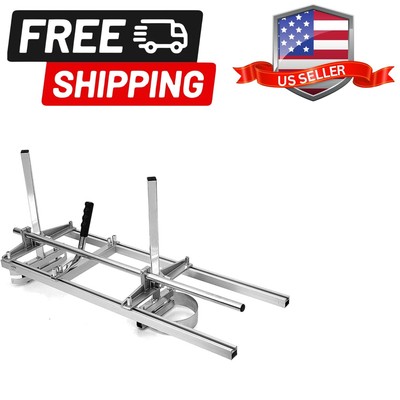 Portable Chainsaw Mill 48 Inch Metal Adjustable Lumber Cutting Bar Tool