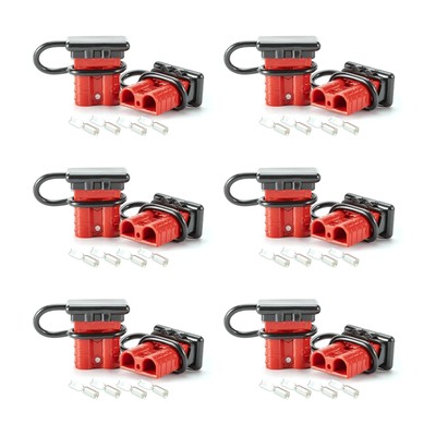 6Pack 6-14 Gauge Battery Quick Connect Disconnect 50A Wire Connector Plug Part