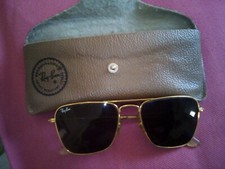 OCCHIALI RAY BAN CON CUSTODIA PELLE MADE USA  ANNI 60