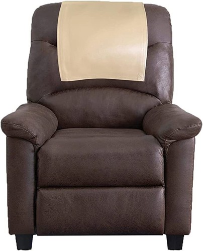 Recliner Headrest Cover Chair Protector Sofa Furniture Leather Slipcover Black 1 - Picture 6 of 10
