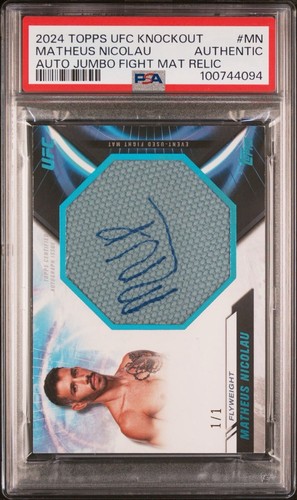 1/1 Matheus Nicolau Auto Jumbo Fight Mat Relic 2024 Topps UFC Knockout ...