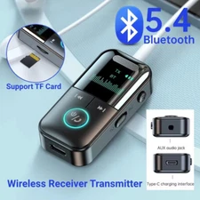 AUX Wireless Bluetooth 5.3 Transmitter Receiver For Car Music Audio Aux Adapter