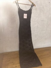 Pink Boutique RomanticGlamour Black Lace Dress With Removable Vest. New Tagged 