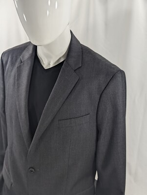 Banana Republic Mens Gray 2 Btn Wool Tailored Fit Suit Jacket 44L