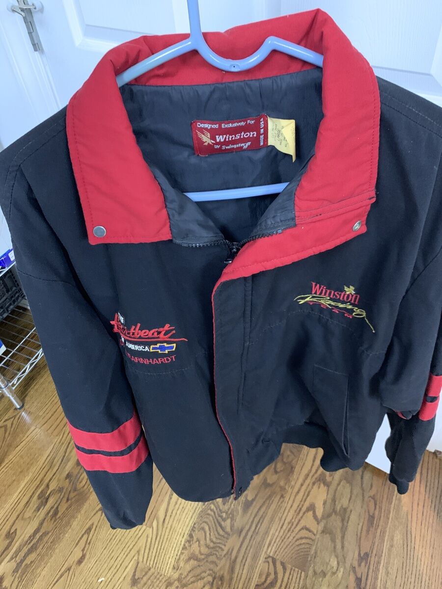Vtg 80s Swingster Winston Racing Team Jacket LARGE Black Red Vtg 80s Swingster Winston Racing Team Jacket LARGE Black Red