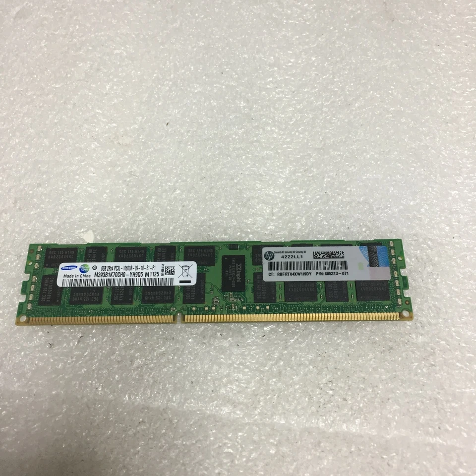 SAMSUNG 32GB 4x 8GB 2RX4 PC3-10600R M393B1K70CH0-YH9Q5 SERVER RAM FREE S/H - Image 2 of 4