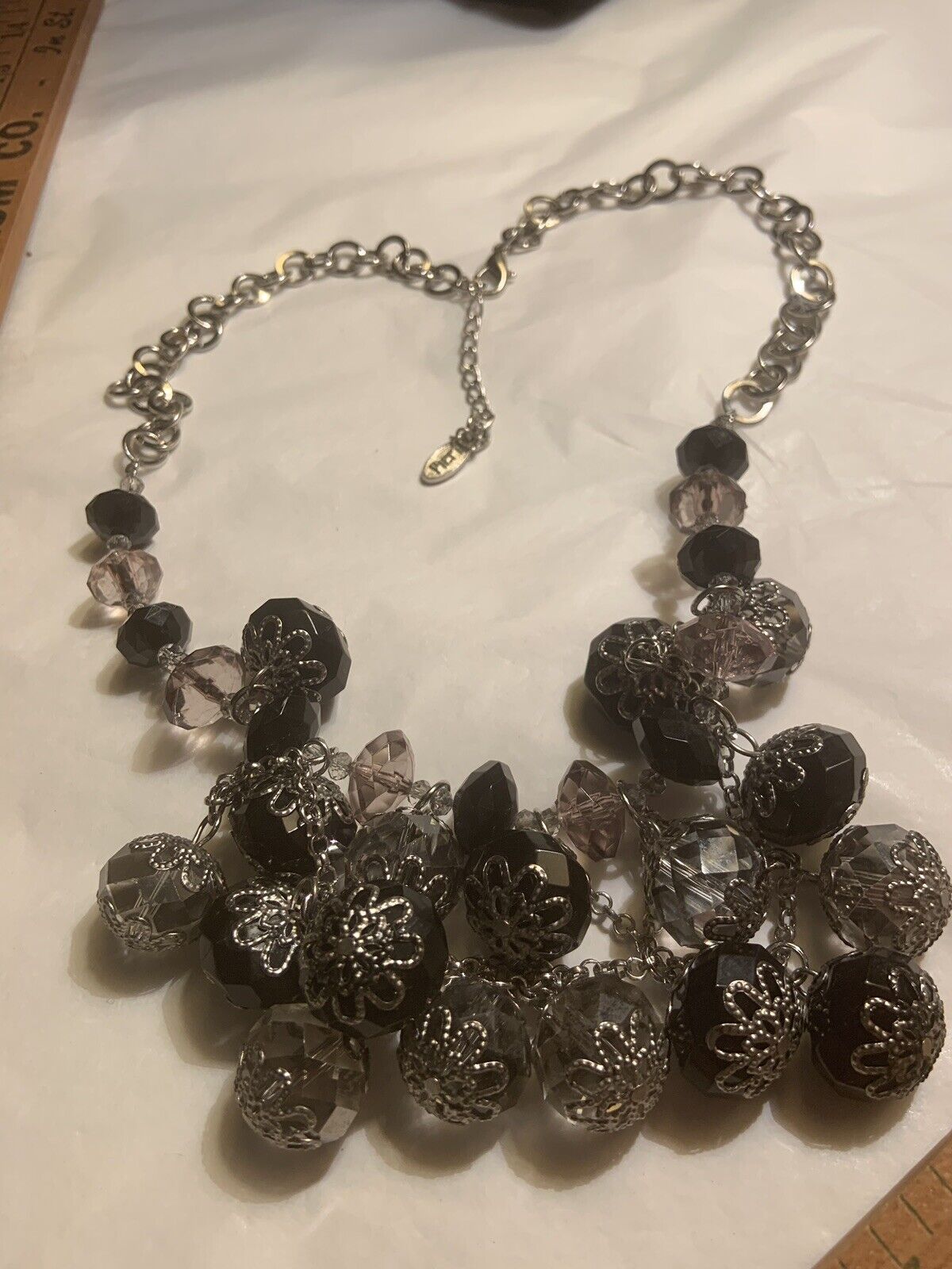PIER ONE Black Beads women's necklace - Gem