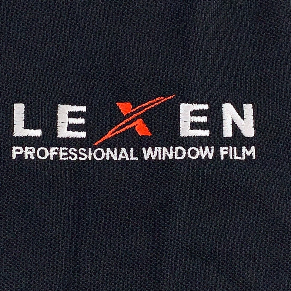 Nuevo polo Lands End para hombre pequeño negro LEXEN bordado logotipo manga corta malla Foto 2 de 4