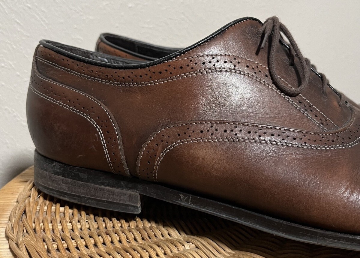 To Boot New York Adam Derrick Brown Leather Cap Toe Brogue 