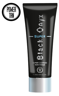 Power Tan Super Black Onyx nicht kribbelnde Bräunung Sonnenbank Lotion Creme 250ml Tube