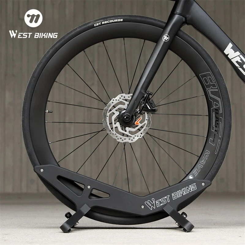 Adjustable Bicycle Stand Rack ABS MTB Road Bike Indoor Floor Parking Stand Black - Image 4 of 4