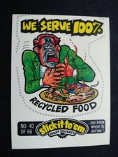 1976 Fleer Stick-It-To'em Stickers # 40 We Serve 100% (VG)