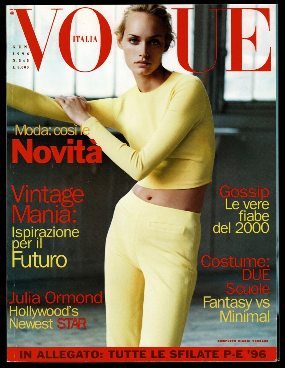 VOGUE ITALIA magazine 1/1996 AMBER VALLETTA STEVEN MEISEL SHALOM