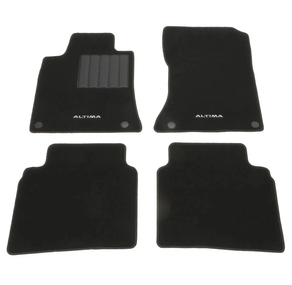 Genuine OEM Nissan Altima T99E2-6CA2A Black Carpeted Floor Mats 4pc Set 2019-23 Foto 2 de 4