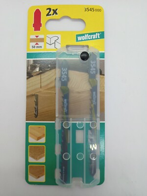 Wolfcraft Stichsägeblatt HCS, T-Schaft, Holz, 75mm Länge, Zahnabstand 4mm