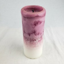 Partylite Layered Mottled 3 x 7 Pillar Party Lite Candle 