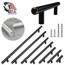 Solid Oil Rubbed Bronze Kitchen Cabinet Handles Drawer Pull Knob Stainless Steel