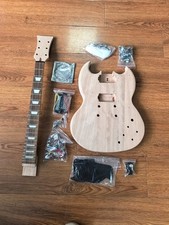 DIY Electric Guitar Kit SG Style Mahogany Body Neck Rosewood Fingerboard
