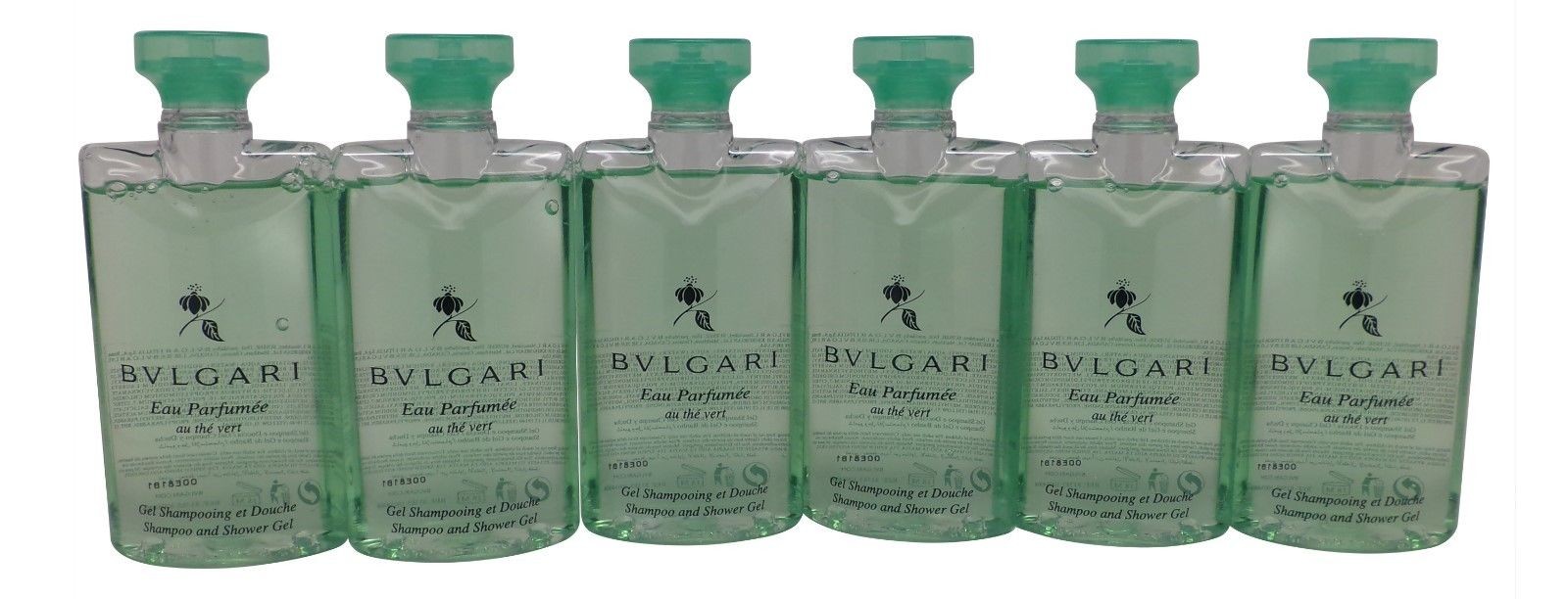 Bvlgari Green Tea Shampoo & Shower Gel lot of 6 each 2.5oz Total of 15oz