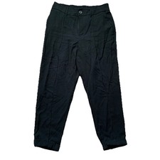 A New Day Women's Ankle Black Ebony Dress Pants Partial Elastic Waist 28 Size 6