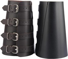 Leather Bracers for Men Medieval Bracers Buckles Leather Arm Guards Cuff Leather