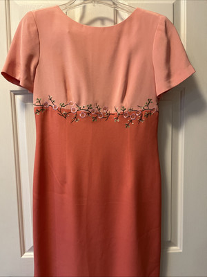 Vintage Silk Talbots Rosebud Dress 6 Wedding Garden Party Bridesmaid Summer  | eBay