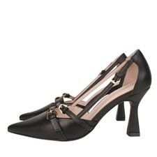 Coccinelle Damen Schuhe Pumps Gr. 35 Schwarz Leder High Heels Stilettos