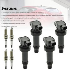 4X Ignition Coil +Spark Plug UF636 Pour Kia Rio Soul Hyundai Accent Veloster'