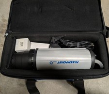Flashpoint 1820A Studio Light With Case And Extra Bulbs
