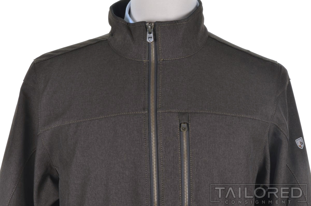 KUHL Brown Solid Polyester Mens Zip Jacket Coat -… - image 2