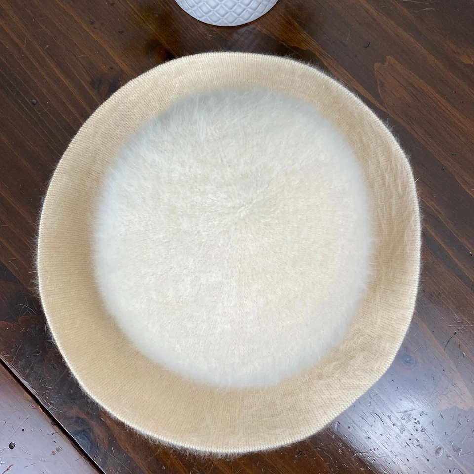 Vintage 80s Kangol Angora Ivory Fuzzy Charlene Furgora Hat - Image 3 of 4