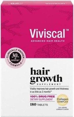 Viviscal Hair Growth Dietary Supplement with Collagen Complex 180 Tablets