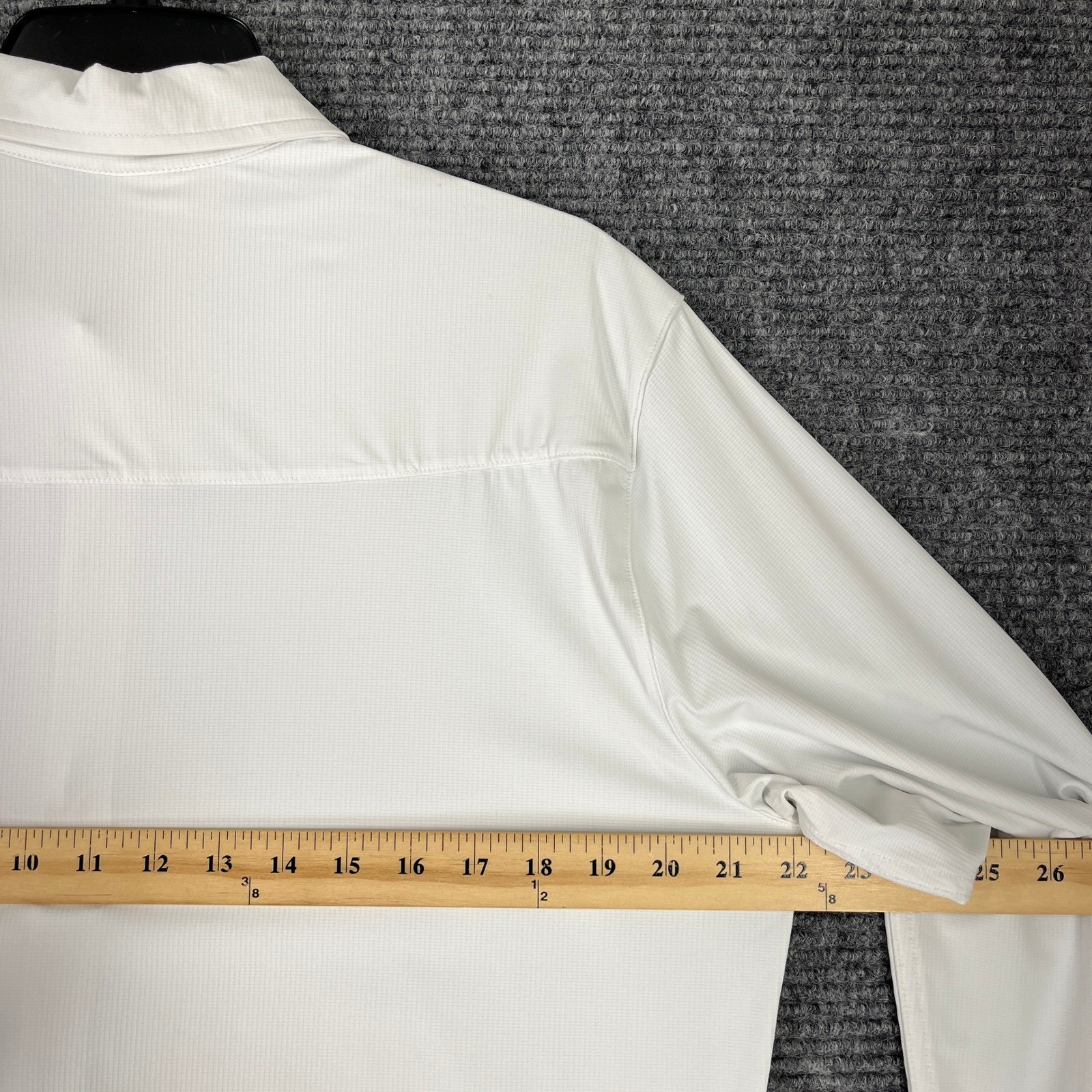 Unbranded White Performance Button Down Shirt Men… - image 5