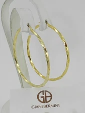 Giani Bernini Twist Hoop Earrings in 18K Gold over Sterling Silver
