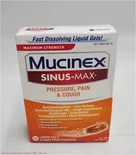 Sinus-Max, Pressure, Pain & Cough, Maximum Strength 16 Liquid FREE FAST SHIPPING