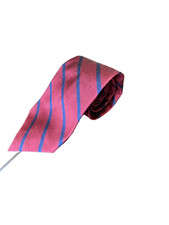 Polo Ralph Lauren Men's Burgundy Blue Repp Striped Silk Tie