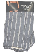 NWT AMERICAN EAGLE 4" Stretch Pocket Boxer Sz XS-S-XL Blue White Stripes 7