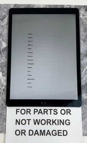 Apple iPad Pro 12.9" A1652 Tablet FOR PARTS OR NOT WORKING LOT:FG