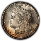 1881-S $1 Morgan Silver Dollar - Colorful Original Toning - BU - SKU-D7464
