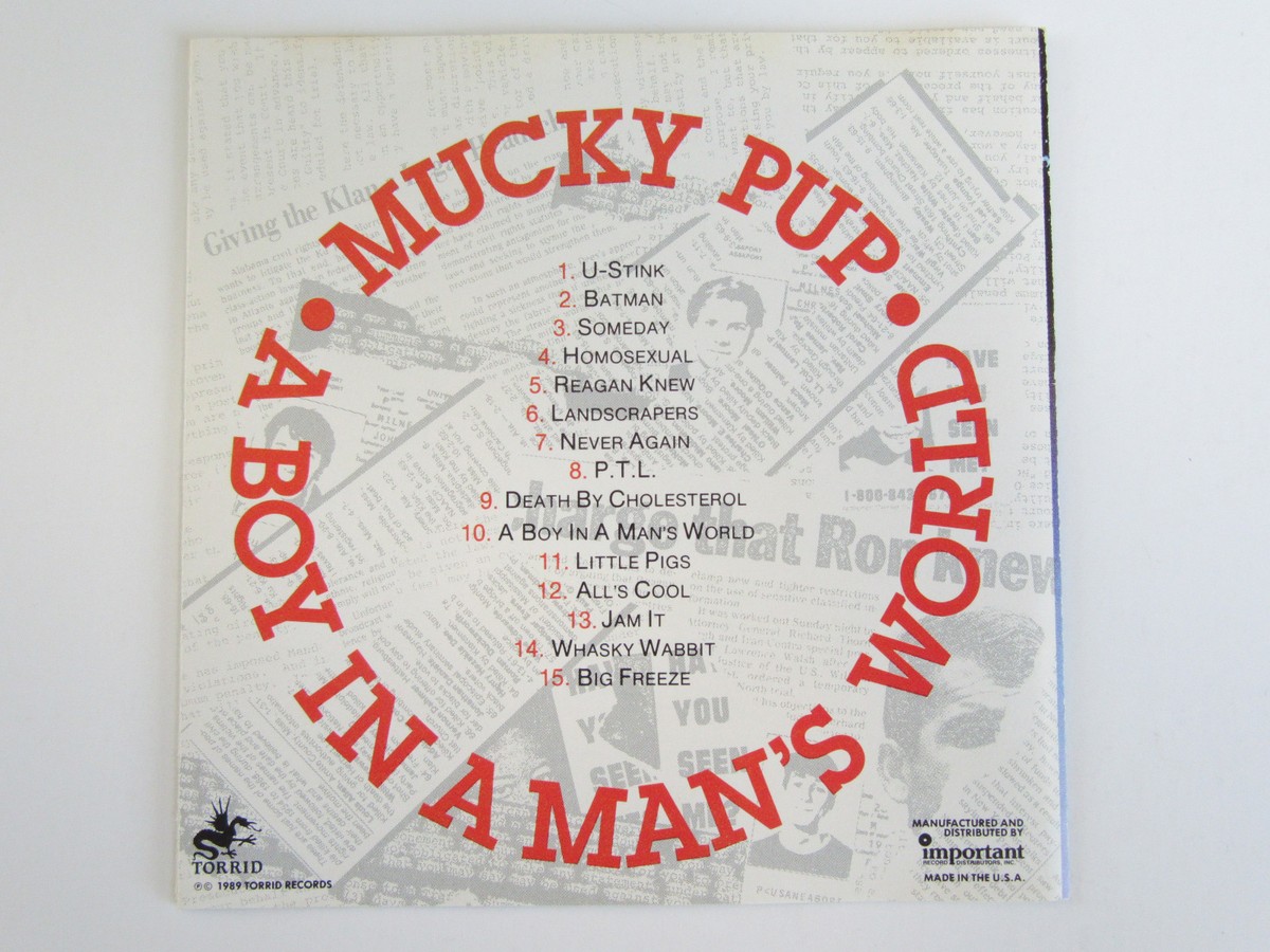 Mucky pup - A boy in a mans world　LP Mucky Pup – A Boy In A Mans World – Vinyl (LP, Album), 1989