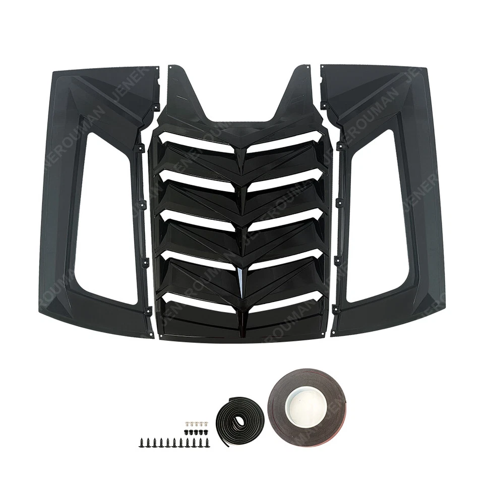 New Style For 11-23 Dodge Charger Rear Window Louver Sun Shade Vent Glossy Black Foto 2 de 4