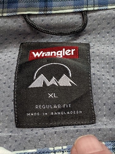 Wrangler Shirt Men Size XL Plaid Short Sleeve Utility Shirt New With Tag - Picture 17 of 18