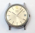 1980s Vintage TIMEX Q Calendar Men's 33mm Quartz Watch Movement PARTS REPAIR