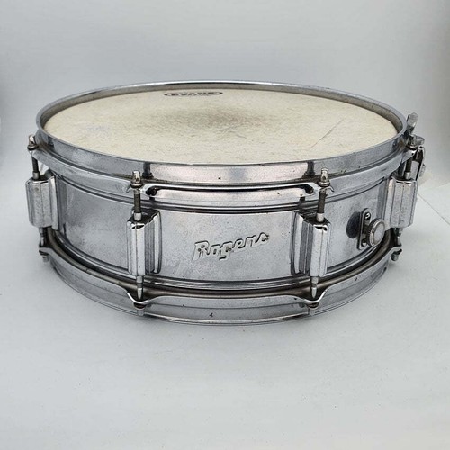 Used Rogers Powertone Steel Snare Drum 14x5 - Good