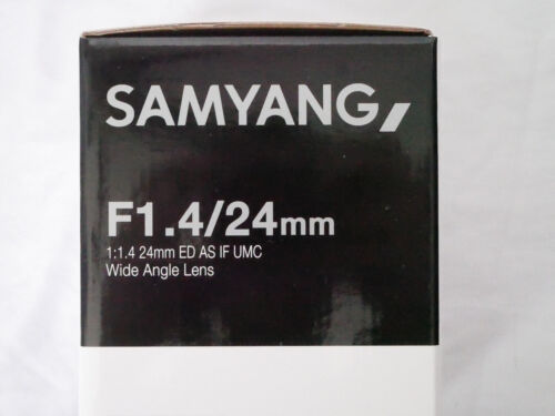 Samyang F1.4/24mm Wide Angle Lens For Canon - 1:1.4 24mm ED AS IF UMC - Open Box - Picture 2 of 7