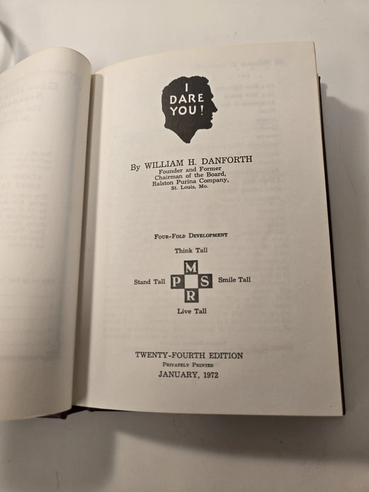 I DARE YOU! William H. Danforth, Red Hardcover, Privately Printed 1972 Foto 4 de 4
